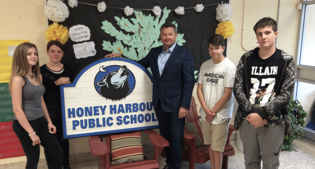 Spotlight - How a small rural school helped students land summer jobs 4 Students stand with HHPS sign